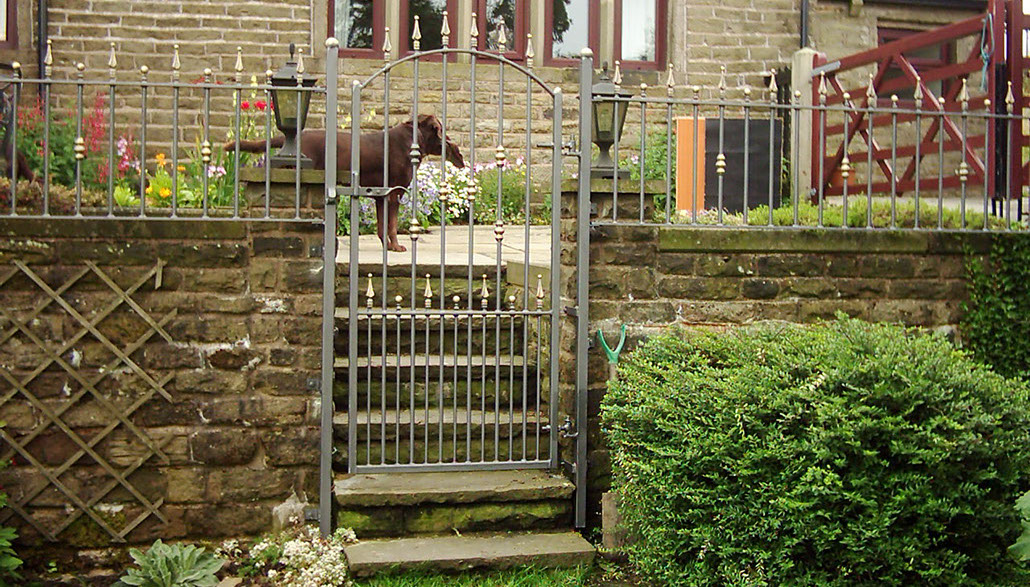 Wrought Iron Garden Gate with matching fencing Wrought Iron Garden Gate with matching fencing