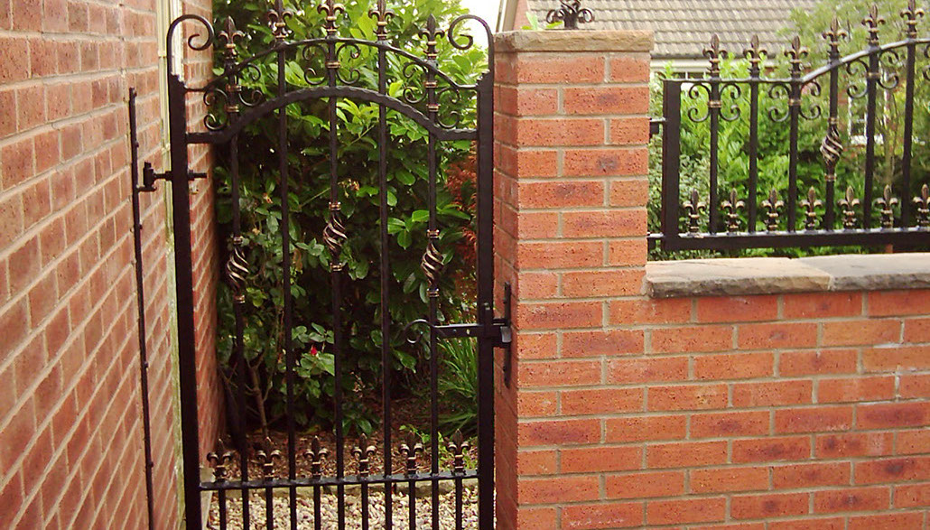 Decorative wrought iron garden gate Decorative wrought iron garden gate